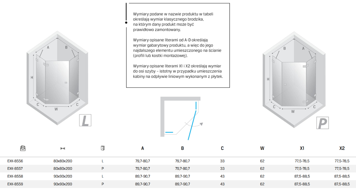 New Trendy avexa drzwi prysznicowe